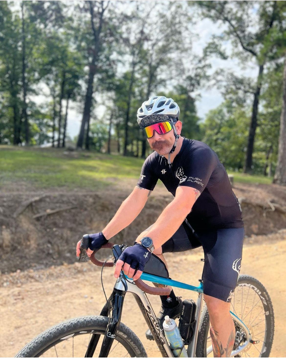 Bobby Finster on his gravel bike