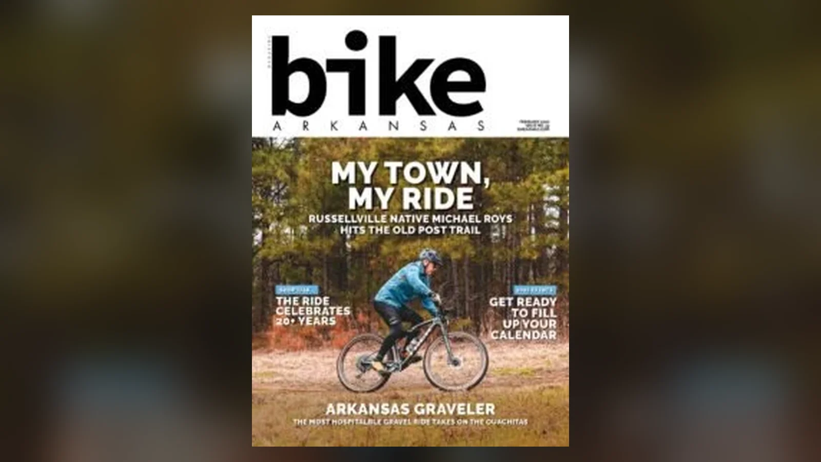 Cover of Bike Arkansas magazine, February 2025